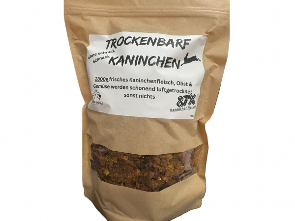 Trockenbarf vom Kaninchen mit , 87% Kaninchenfleisch, Obst und Gemüse getrocknet #1 #1