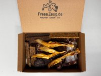 Wildbox BARF Kausnack Mix: Reh, Kaninchen, Hirsch Leckerlis I Top-Auswahl für Hunde