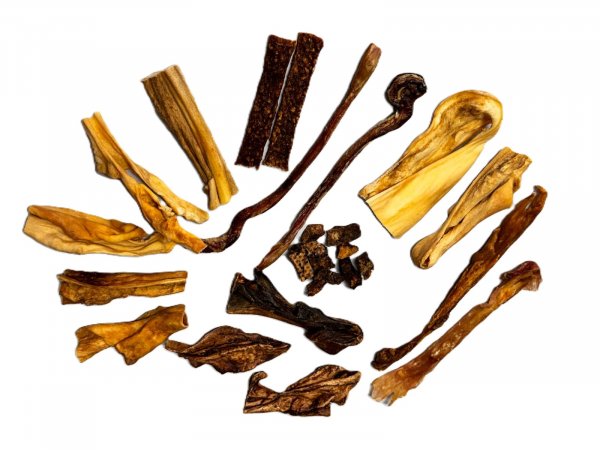 Antiallergen Mischbox Hund I Büffel, Ziege, Lamm Monoprotein Kausnack I Sensibel