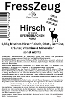 2kg Hirsch ofengebacken, Trockenfutter : Schonend. Wild. Sonst Nichts.