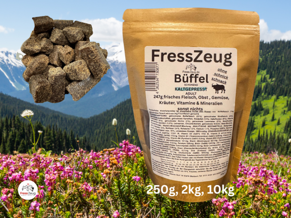 2kg Büffel – Schonend kaltgepresstes Alleinfuttermittel