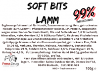 Premium SOFT BITS Lamm – 99% Frischfleisch | 100g Soft-Happen für Hunde